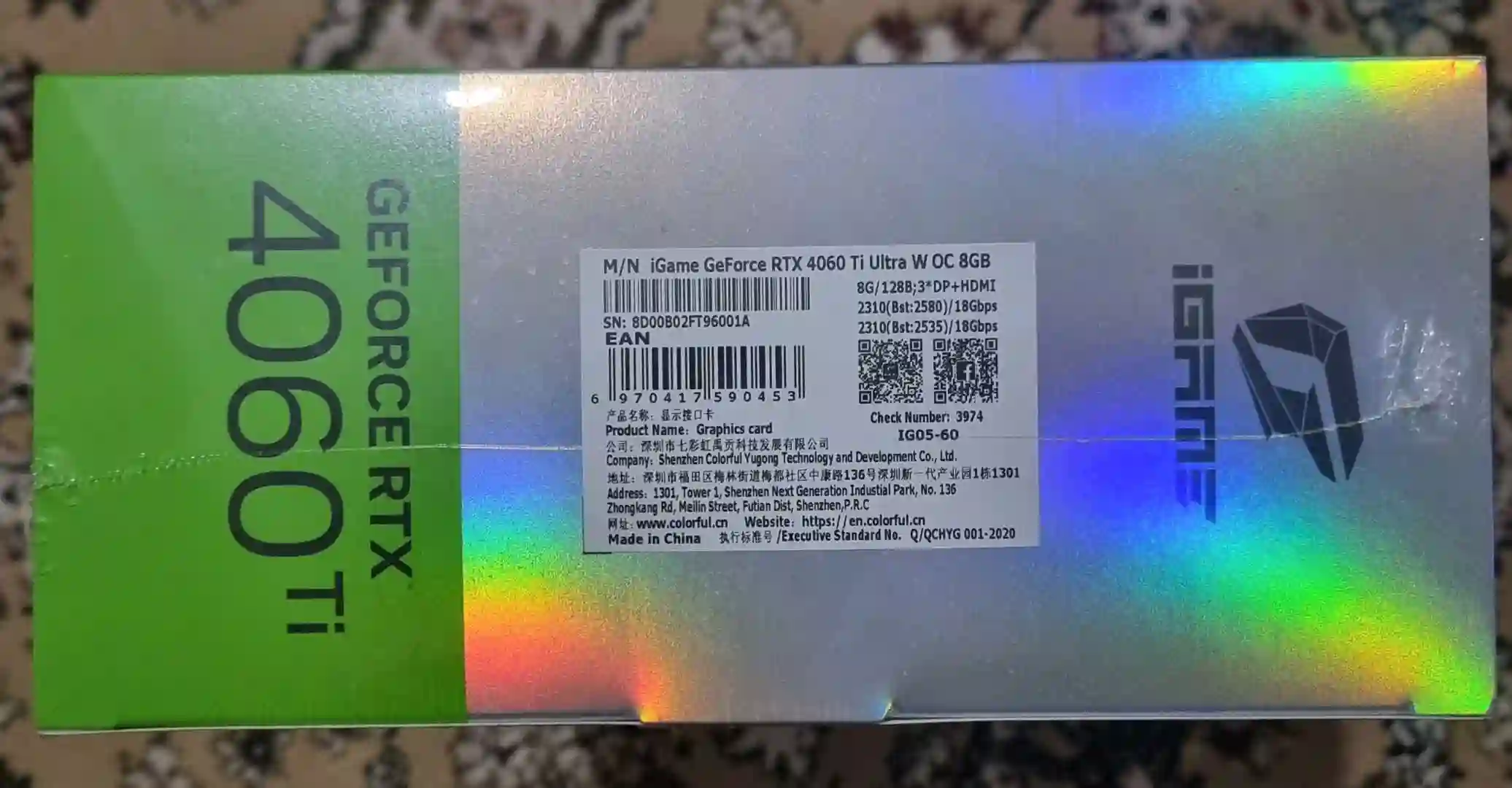 Видеокарта NVIDIA GeForce RTX 4060 Ti 8GB iGame