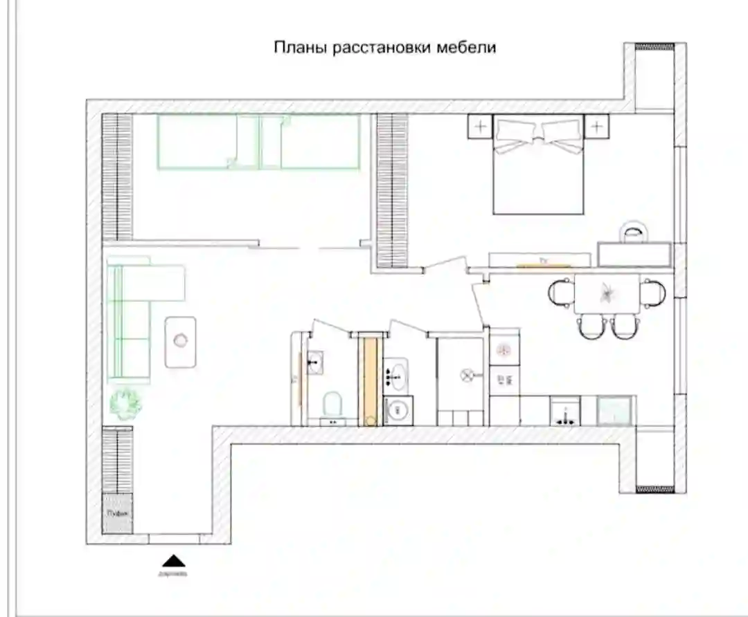 2-к квартира, 7 этаж, 70 м², Шохмансур