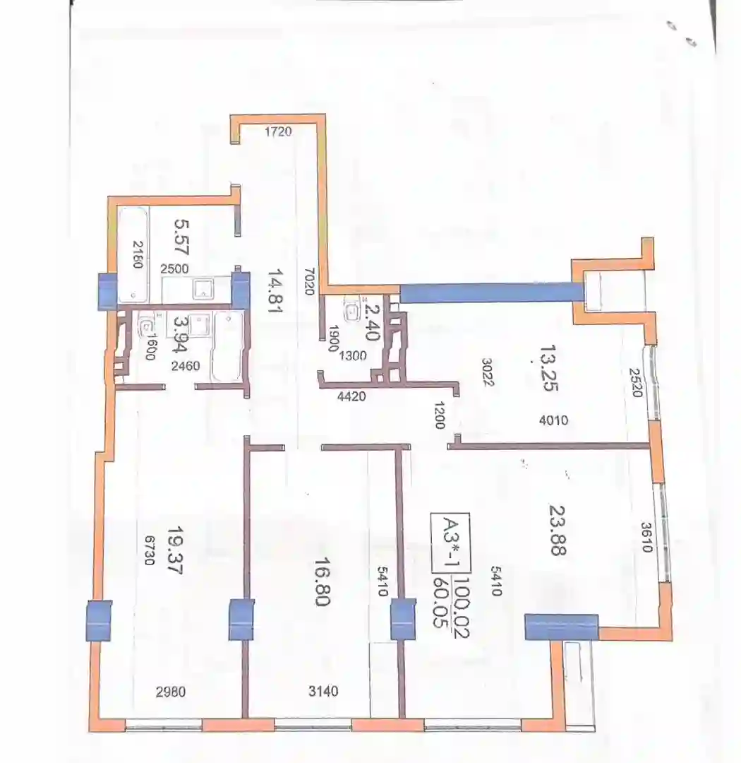 3-к квартира, 16 этаж, 100 м², спартак