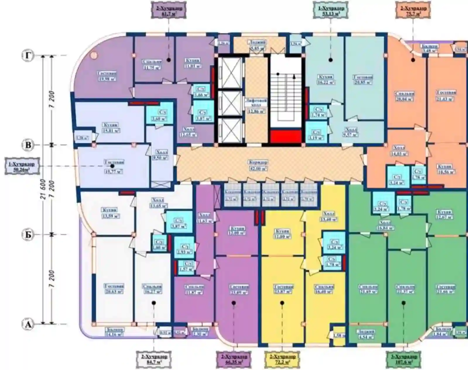 2-к квартира, 7 этаж, 85 м², Исмоил Сомони