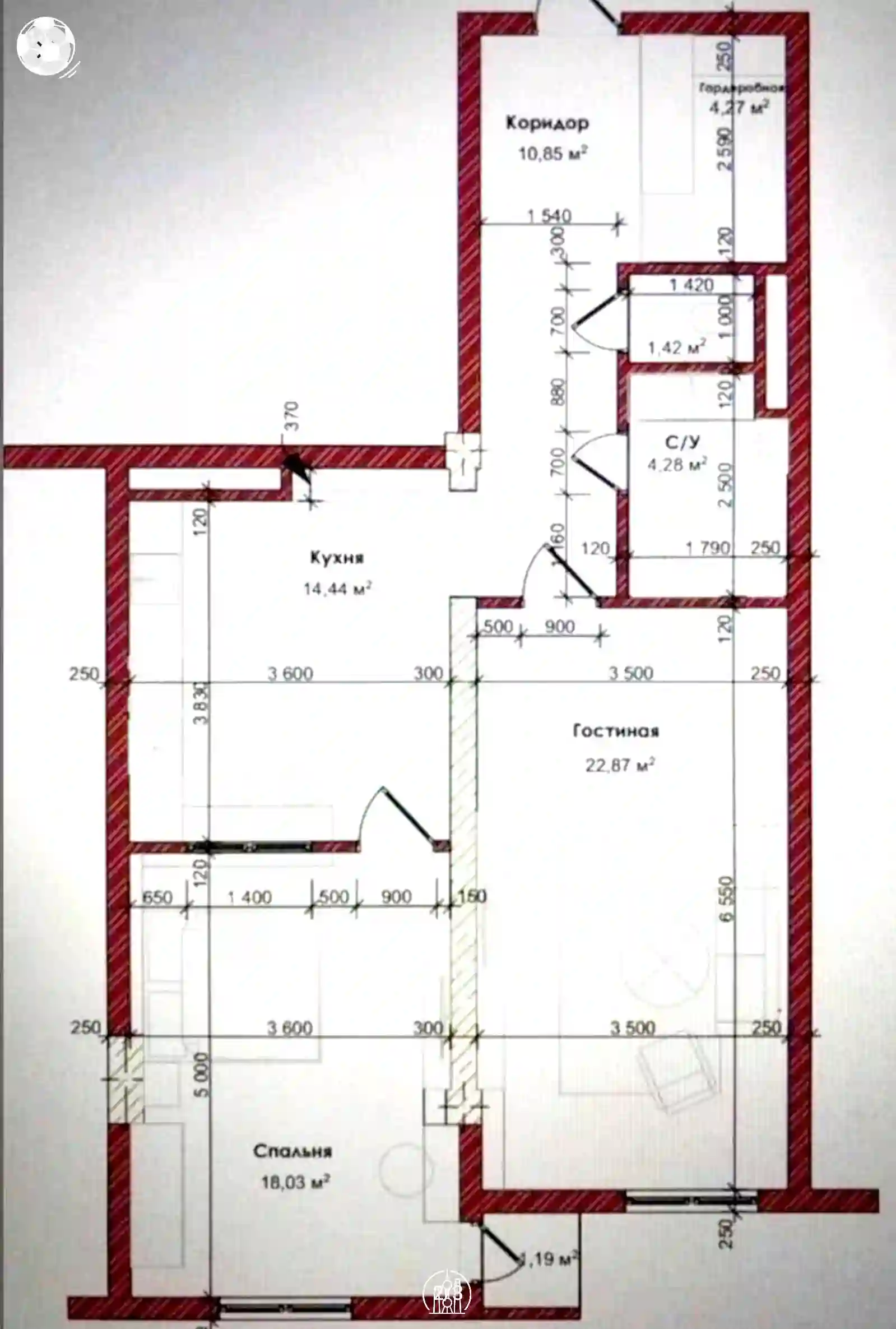 2-к квартира, 17 этаж, 78 м², Сино