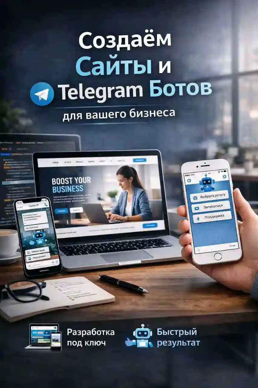 Создание сайтов и Telegram-ботов под ключ