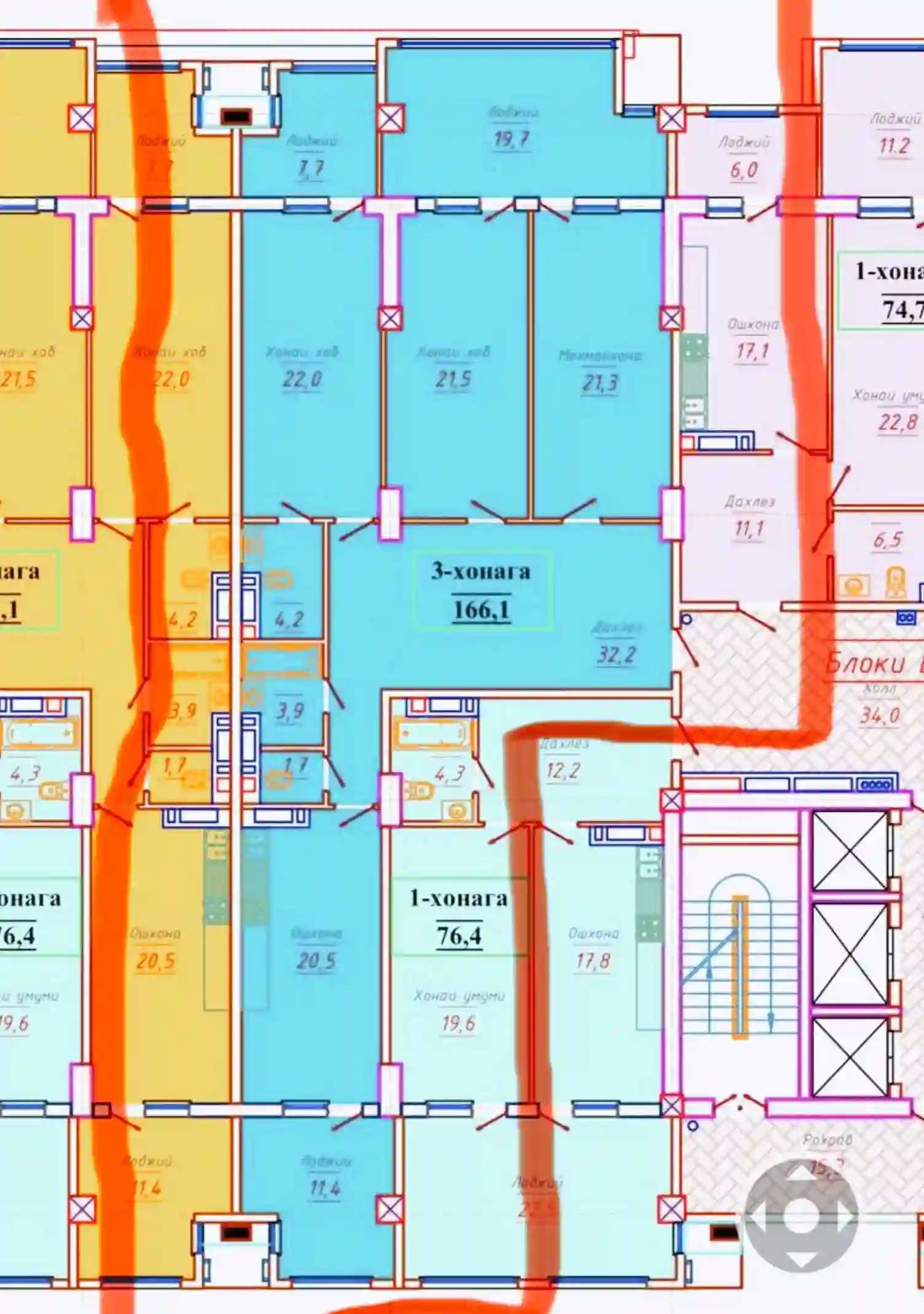 3-к квартира, 15 этаж, 166 м², Исмоил Сомони
