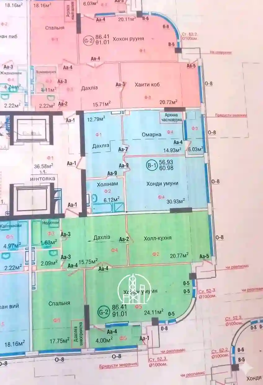 3-к квартира, 12 этаж, 95 м², ИсмоилСомони