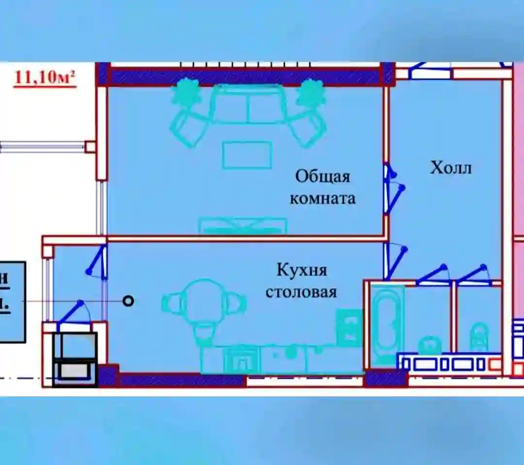 1-к квартира, 15 этаж, 62 м², И.Сомонӣ