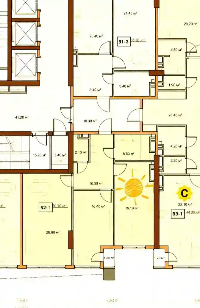 2-к квартира, 5 этаж, 82 м², Шохмансур