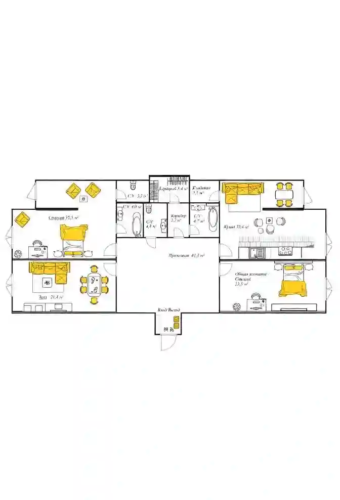 4-к квартира, 5 этаж, 184 м², Шохмансур