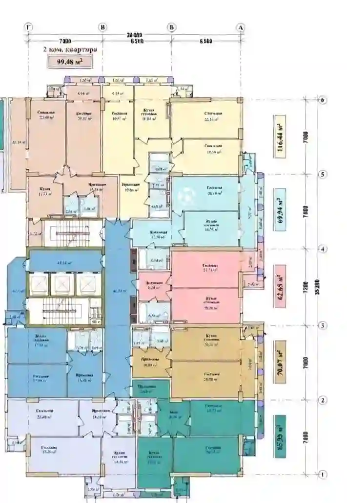 1-к квартира, 9 этаж, 70 м², Сино