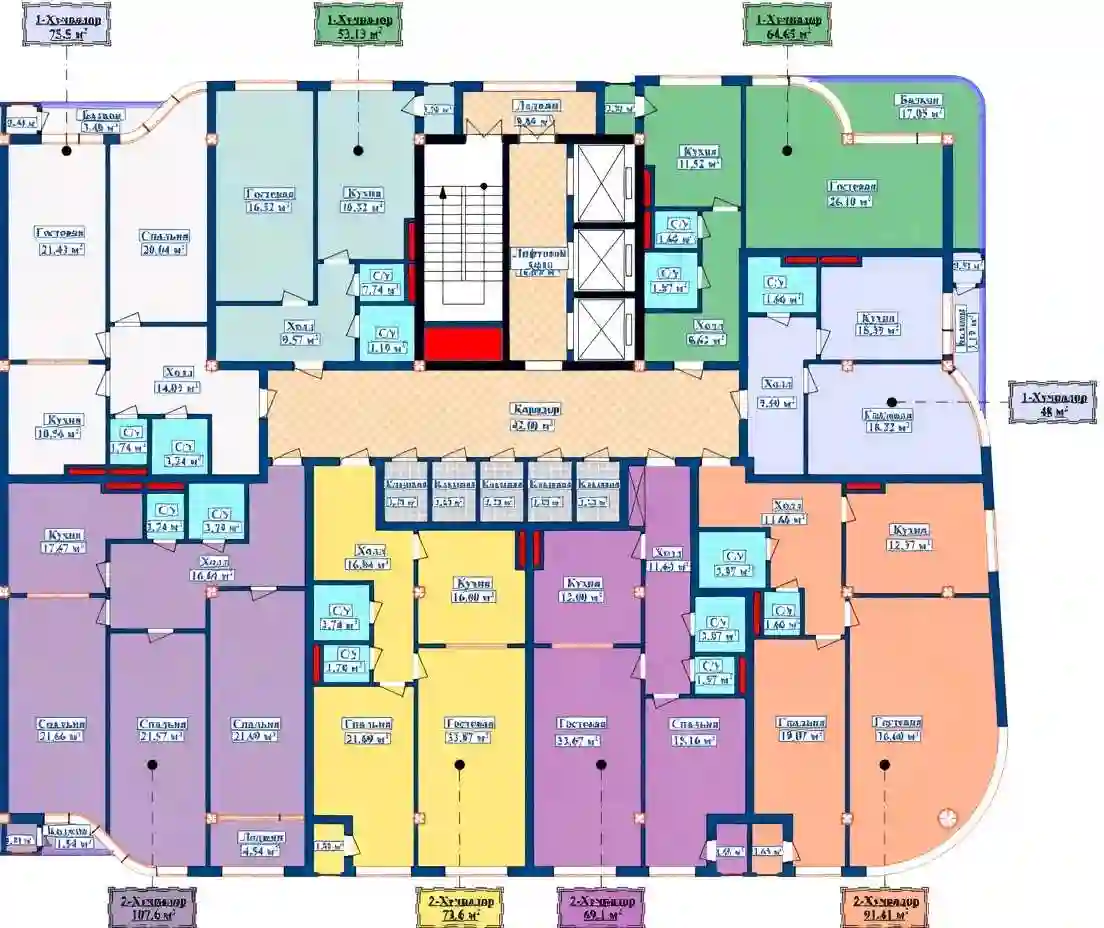 2-к квартира, 14 этаж, 69 м², И.Сомони