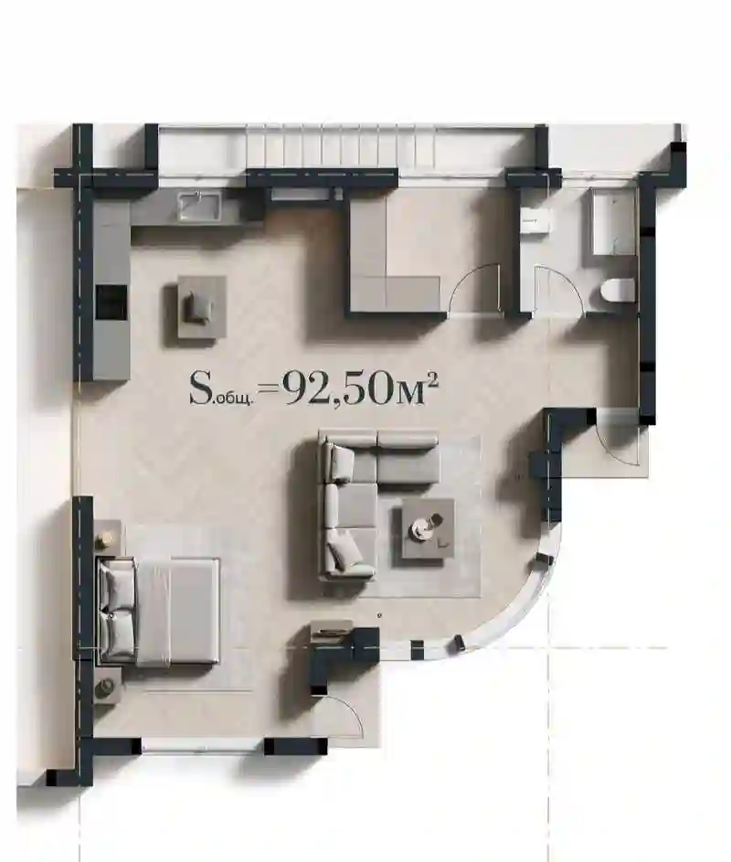 2-к квартира, 6 этаж, 93 м², И.Сомони