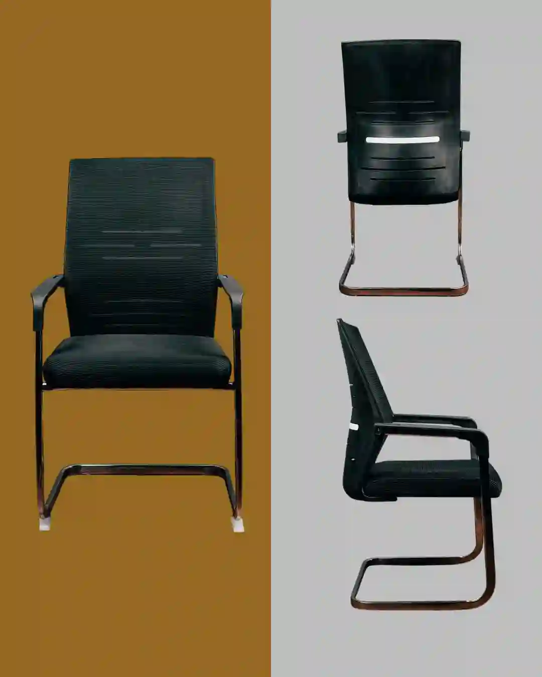 Стулья черный и серый 