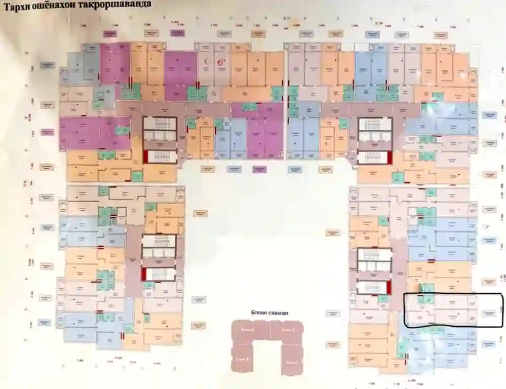 2-к квартира, 10 этаж, 86 м², Шохмансур