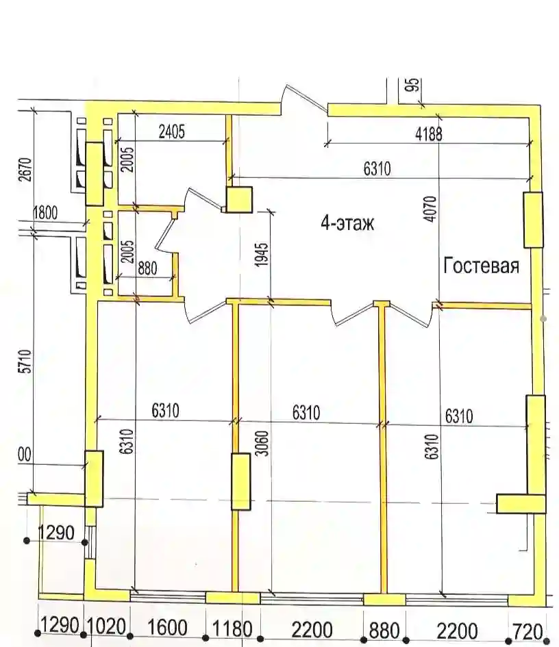 2-к квартира, 4 этаж, 91 м², И.Сомони