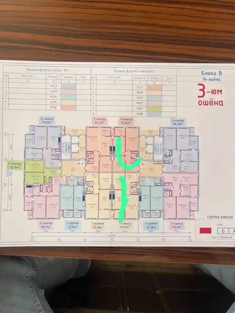 2-к квартира, 3 этаж, 87 м², опера балет куруши кабир