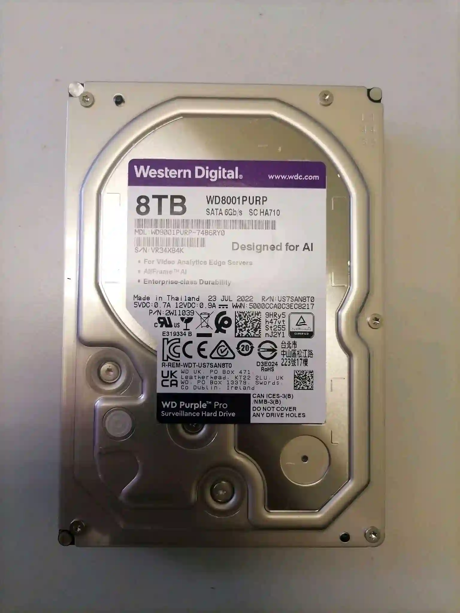 Жесткий диск 8Tb Western Digital Purple