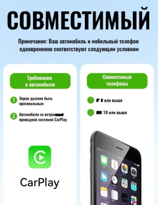 Беспроводной адаптер Wireless CarPlay Adapter hoco HU3