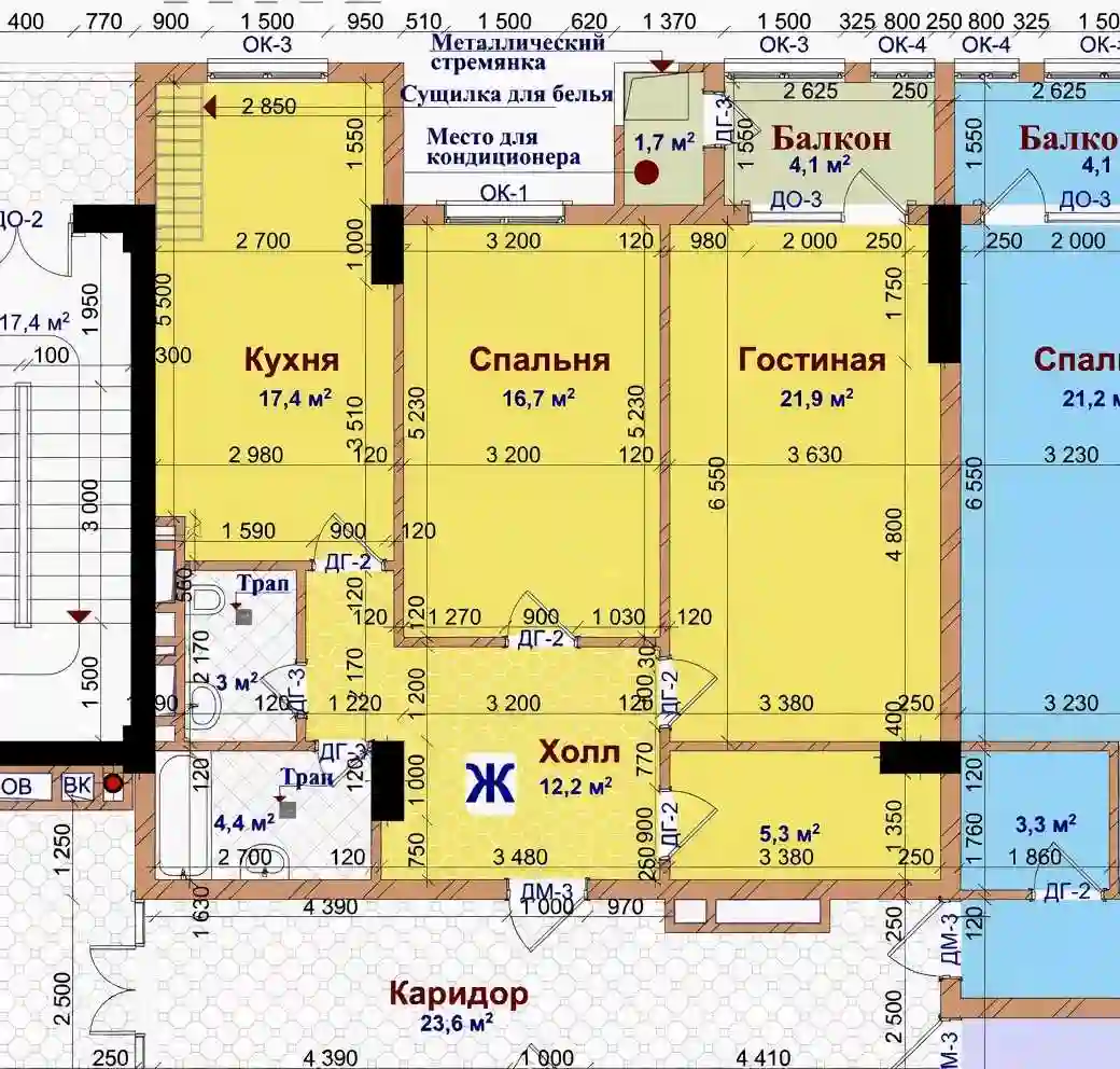 2-к квартира, 9 этаж, 86 м², Шохмансур