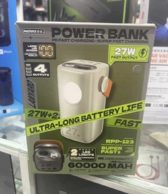 Внешний аккумулятор повербанк Remax 60000mAh RPP-123 27W