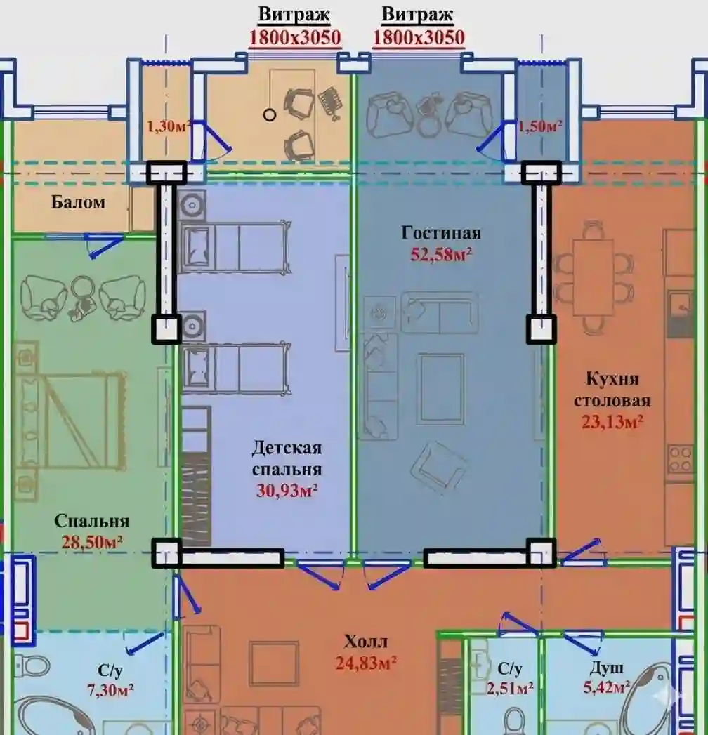 3-к квартира, 12 этаж, 160 м², И.Сомонӣ