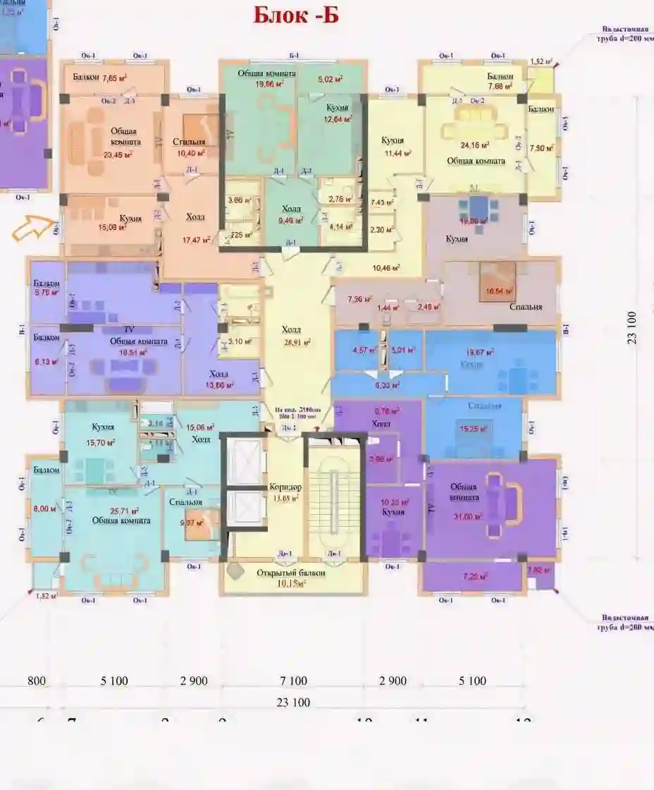 2-к квартира, 6 этаж, 80 м², И.Сомони