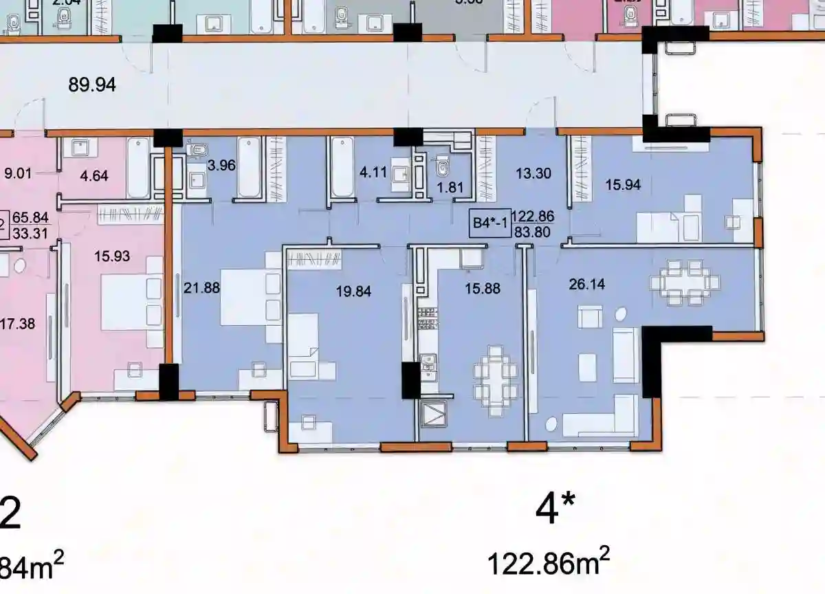 4-к квартира, 10 этаж, 122 м², И.Сомонӣ