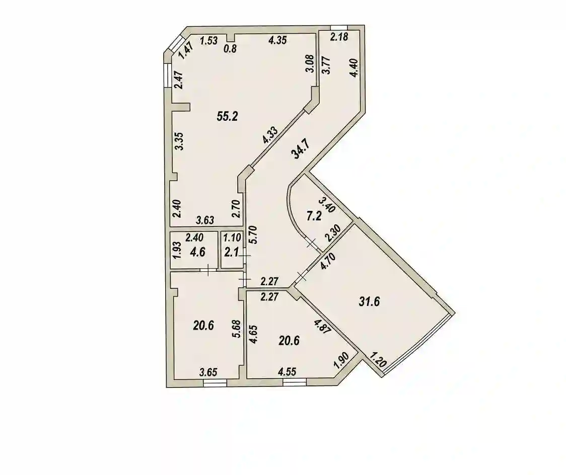 3-к квартира, 6 этаж, 177 м², Сино