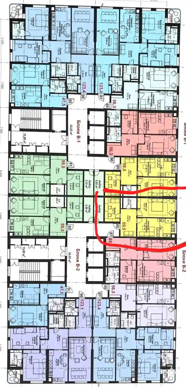 1-к квартира, 15 этаж, 60 м², Шохмансур