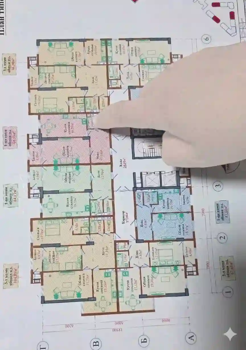 1-к квартира, 10 этаж, 64 м², Сино