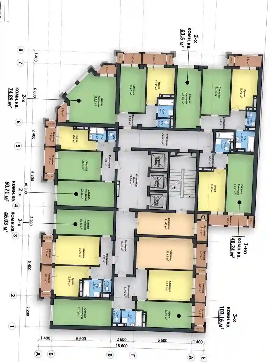 2-к квартира, 7 этаж, 61 м², Шохмансур