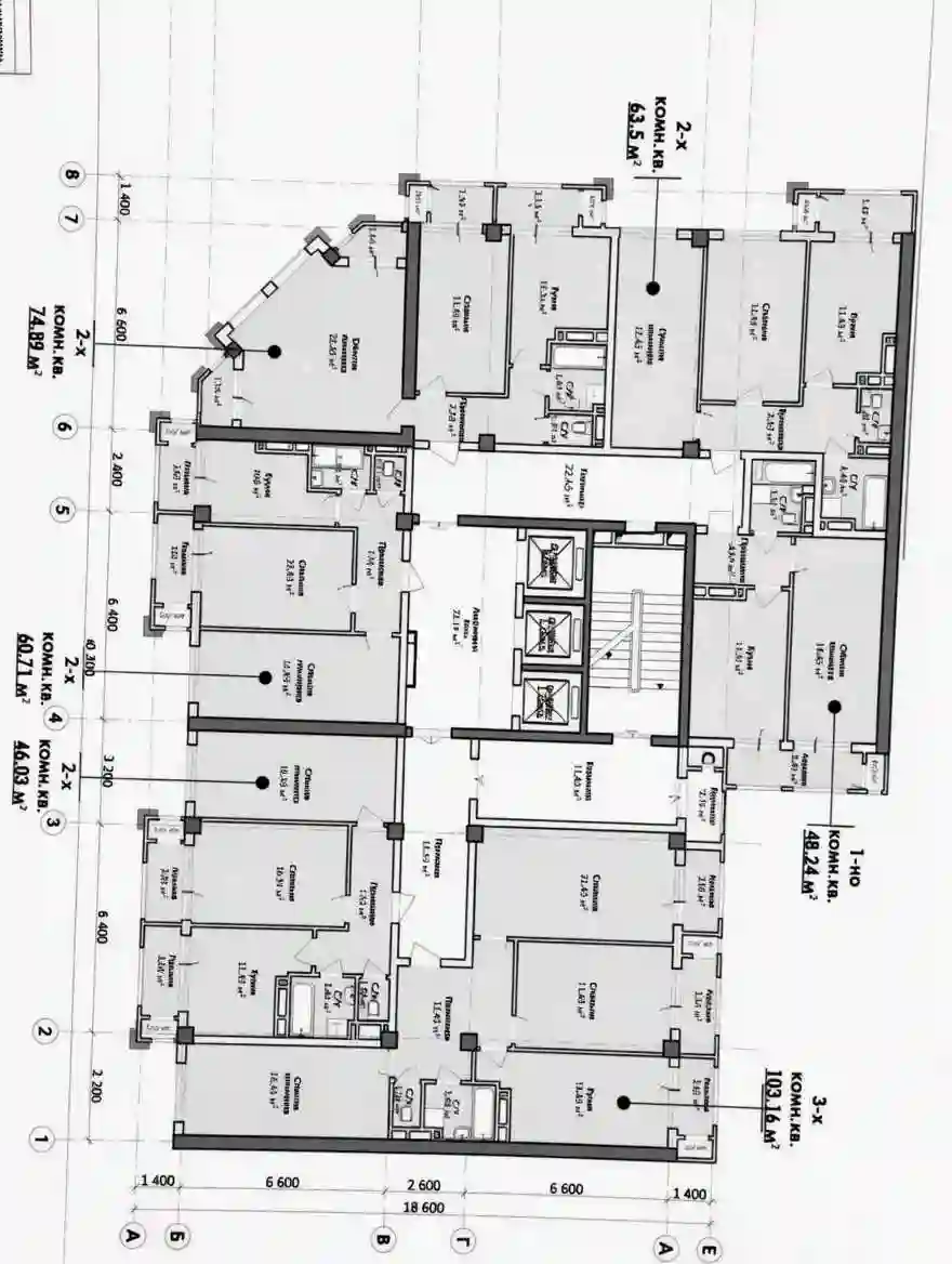 2-к квартира, 7 этаж, 61 м², Шохмансур
