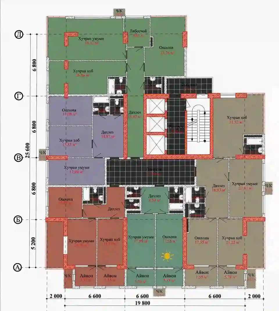 2-к квартира, 11 этаж, 50 м², И.Сомонӣ