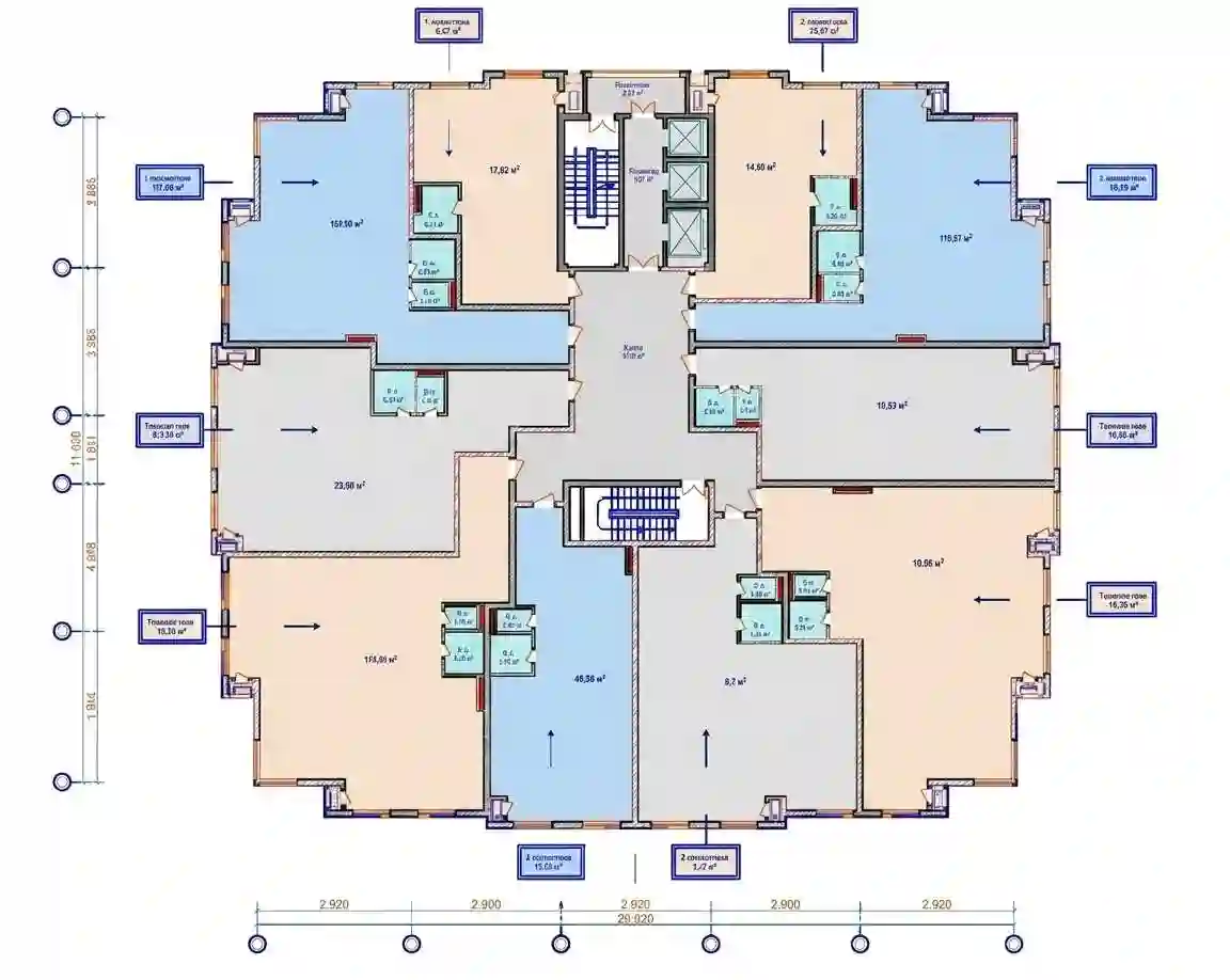 1-к квартира, 10 этаж, 62 м², Шохмансур
