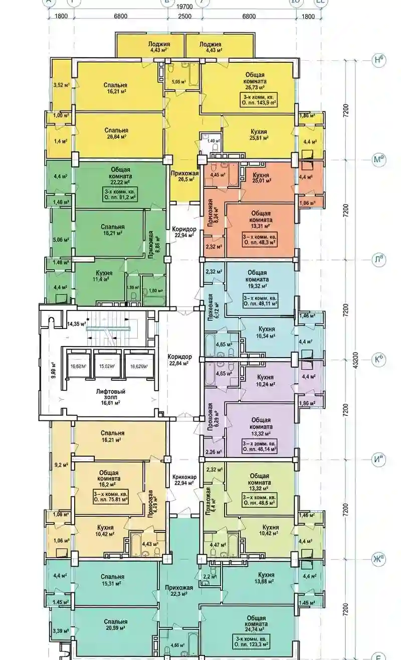 1-к квартира, 9 этаж, 48 м², Шохмансур