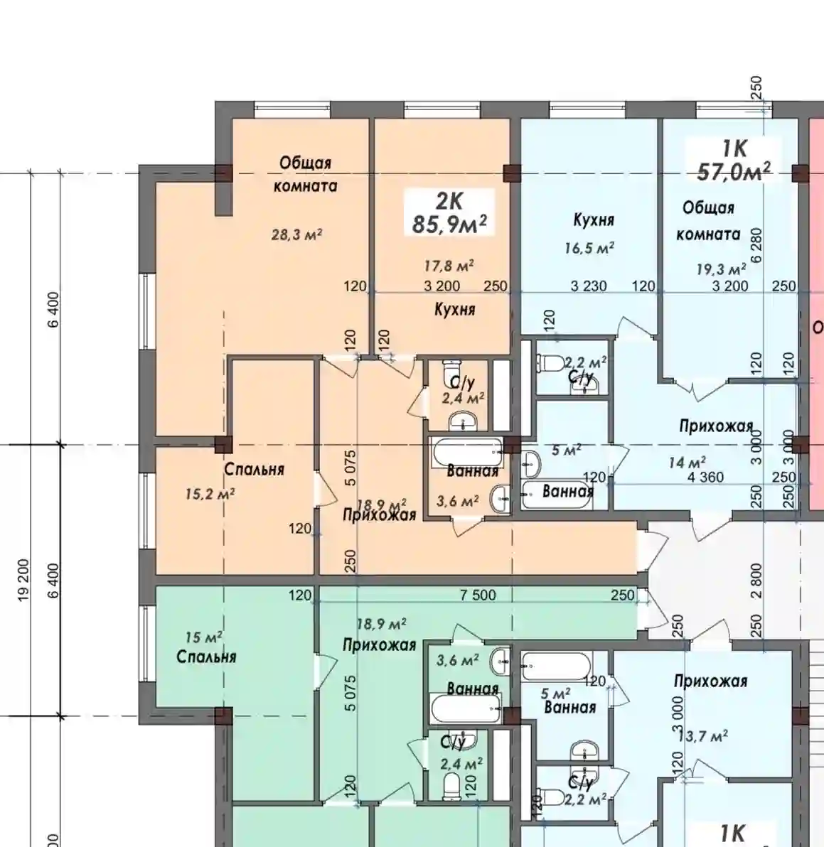 2-к квартира, Цокольный этаж, 85 м², 8 мкр