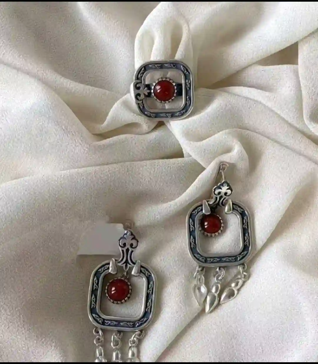 Комплект колечко и серьги