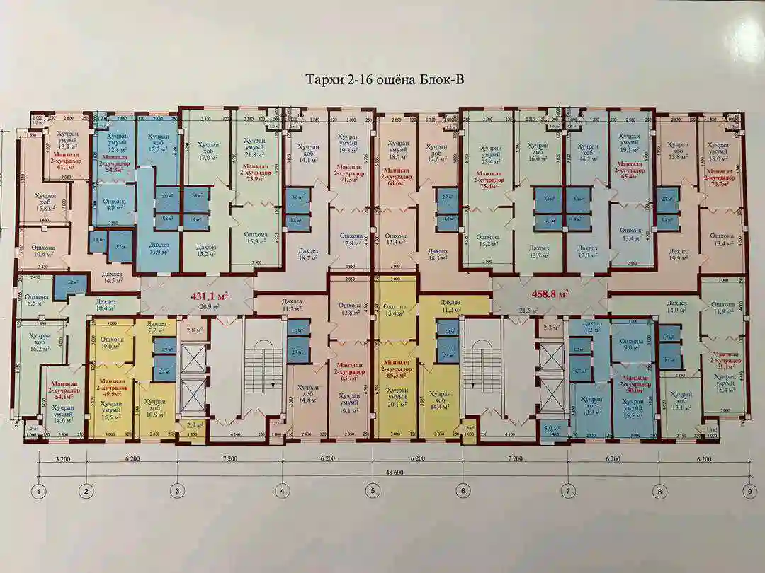 2-к квартира, 3 этаж, 50 м², Рӯдакӣ