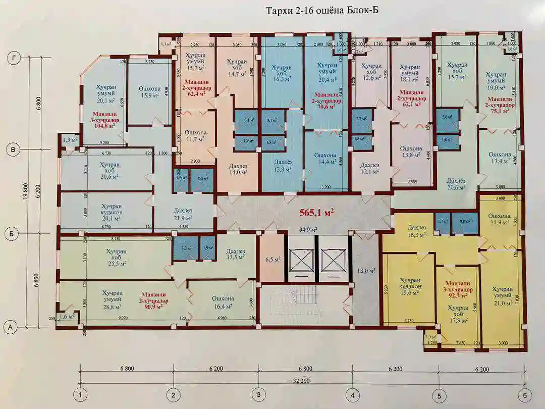 2-к квартира, 8 этаж, 61 м², Рӯдакӣ