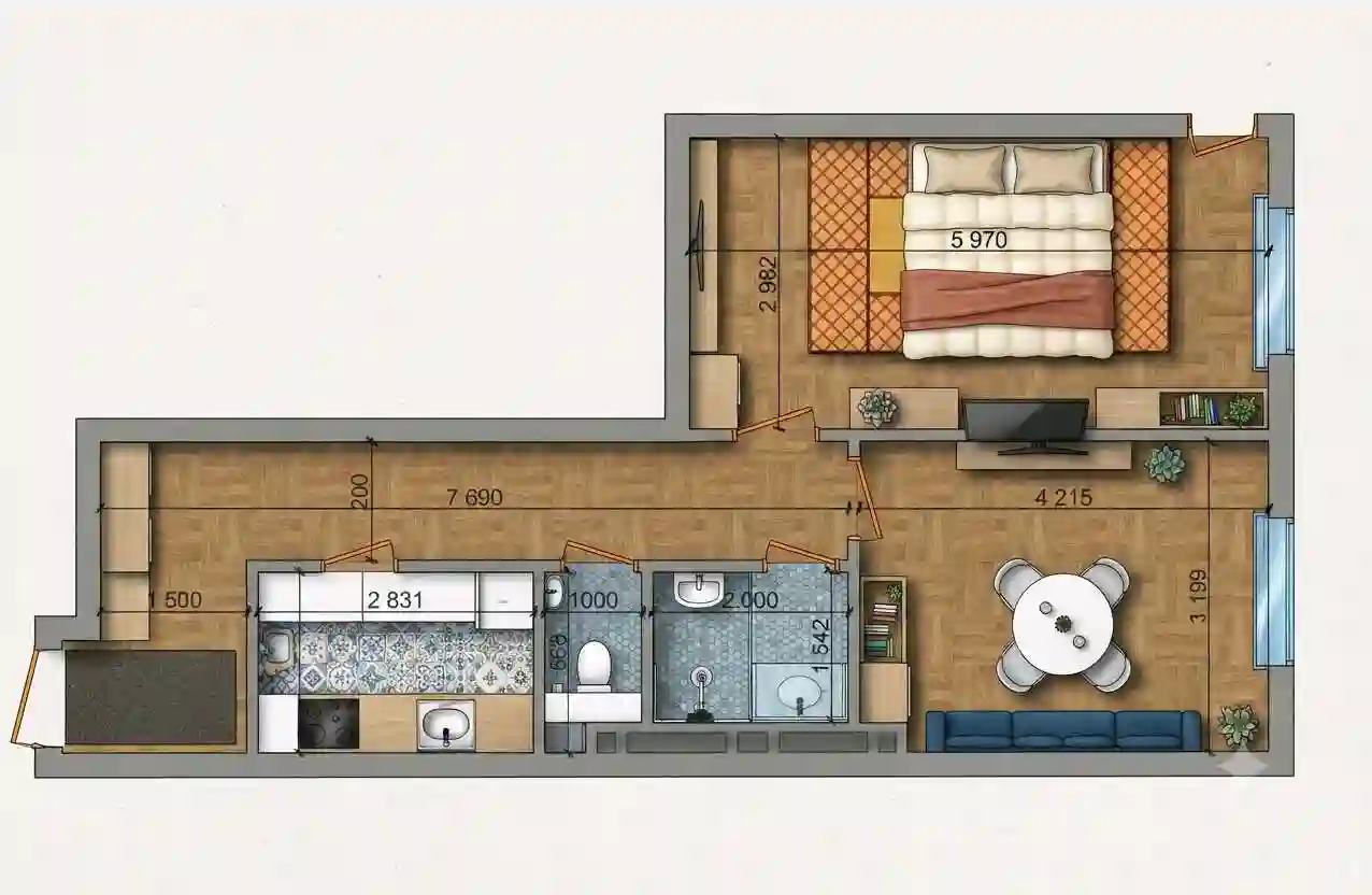 2-к квартира, 17 этаж, 56 м², И.Сомонӣ