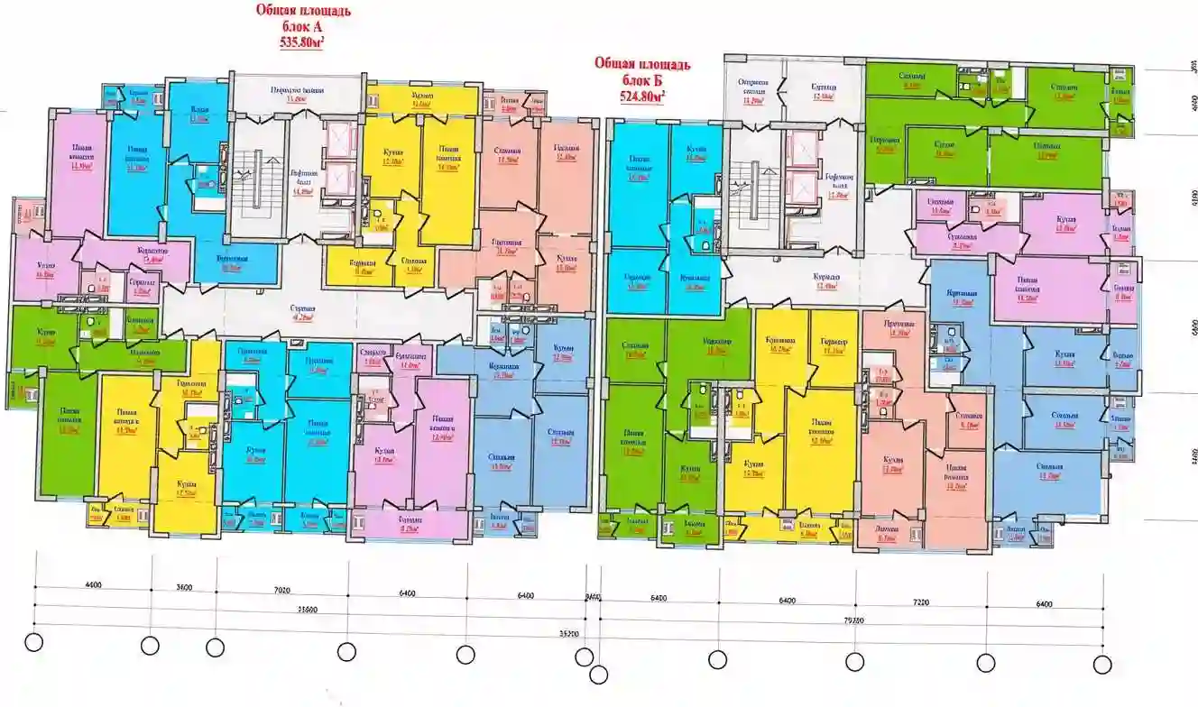 2-к квартира, 16 этаж, 71 м², Фирдавси