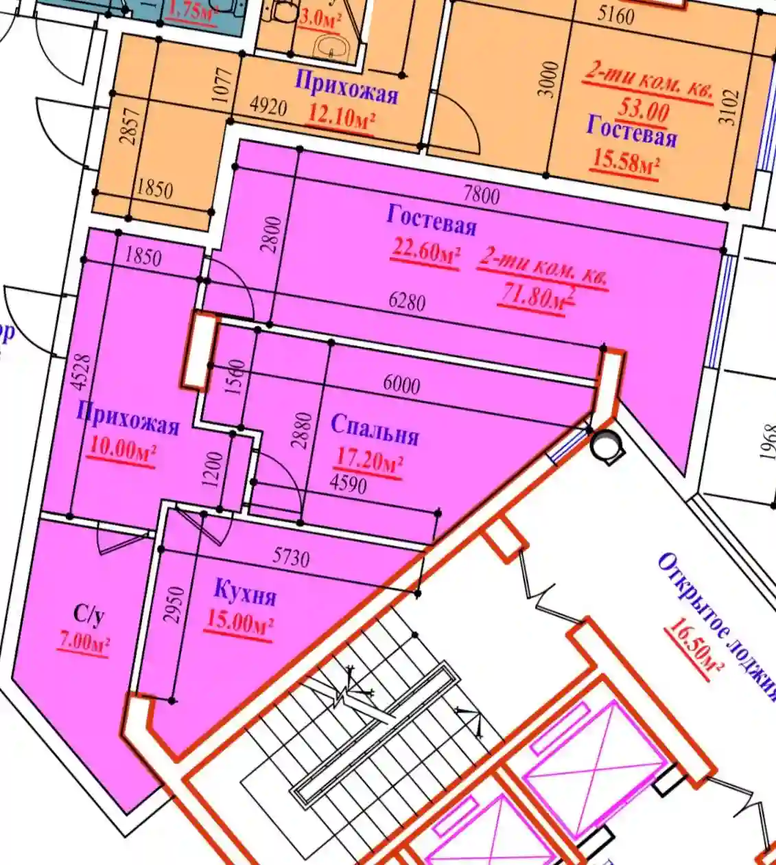 2-к квартира, 16 этаж, 72 м², город Бохтар
