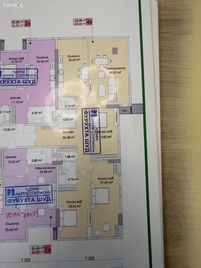 4-к квартира, 6 этаж, 173 м², чордома