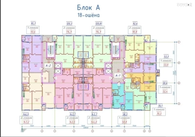 1-комн. квартира, 18 этаж, 96 м², Шохмансур