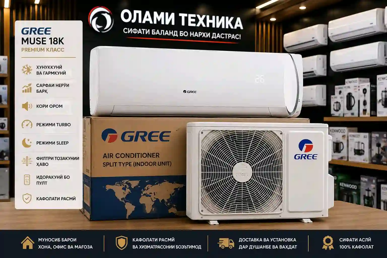Кондиционер Gree Muse 18k 