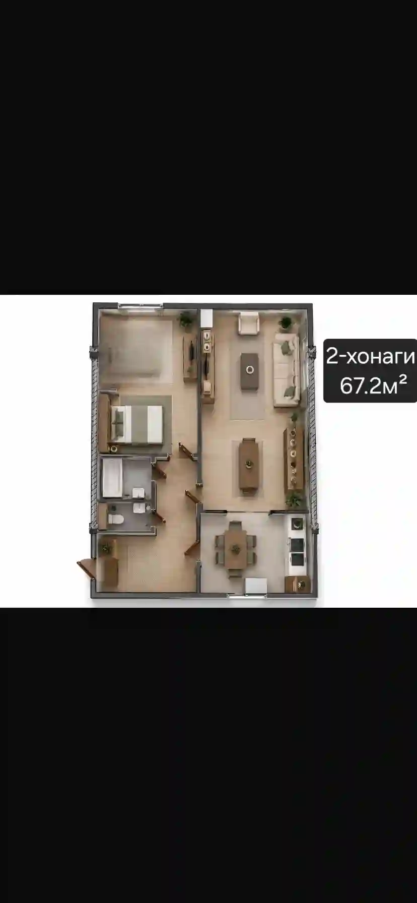2-к квартира, 6 этаж, 64 м², Гардиши Ленинград