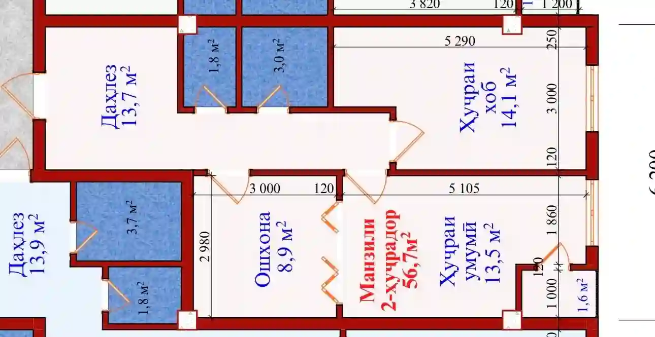 2-к квартира, 8 этаж, 1 м², Рудакт