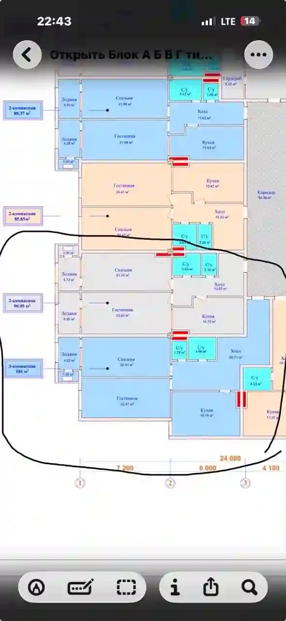 2-к квартира, 10 этаж, 91 м², старий айрапорт