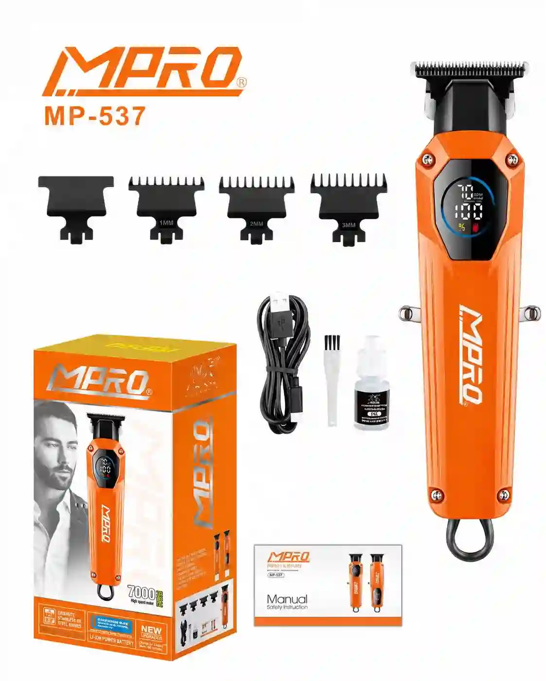 Триммери касбии MPRO MP-537 — барои ороиши риш 