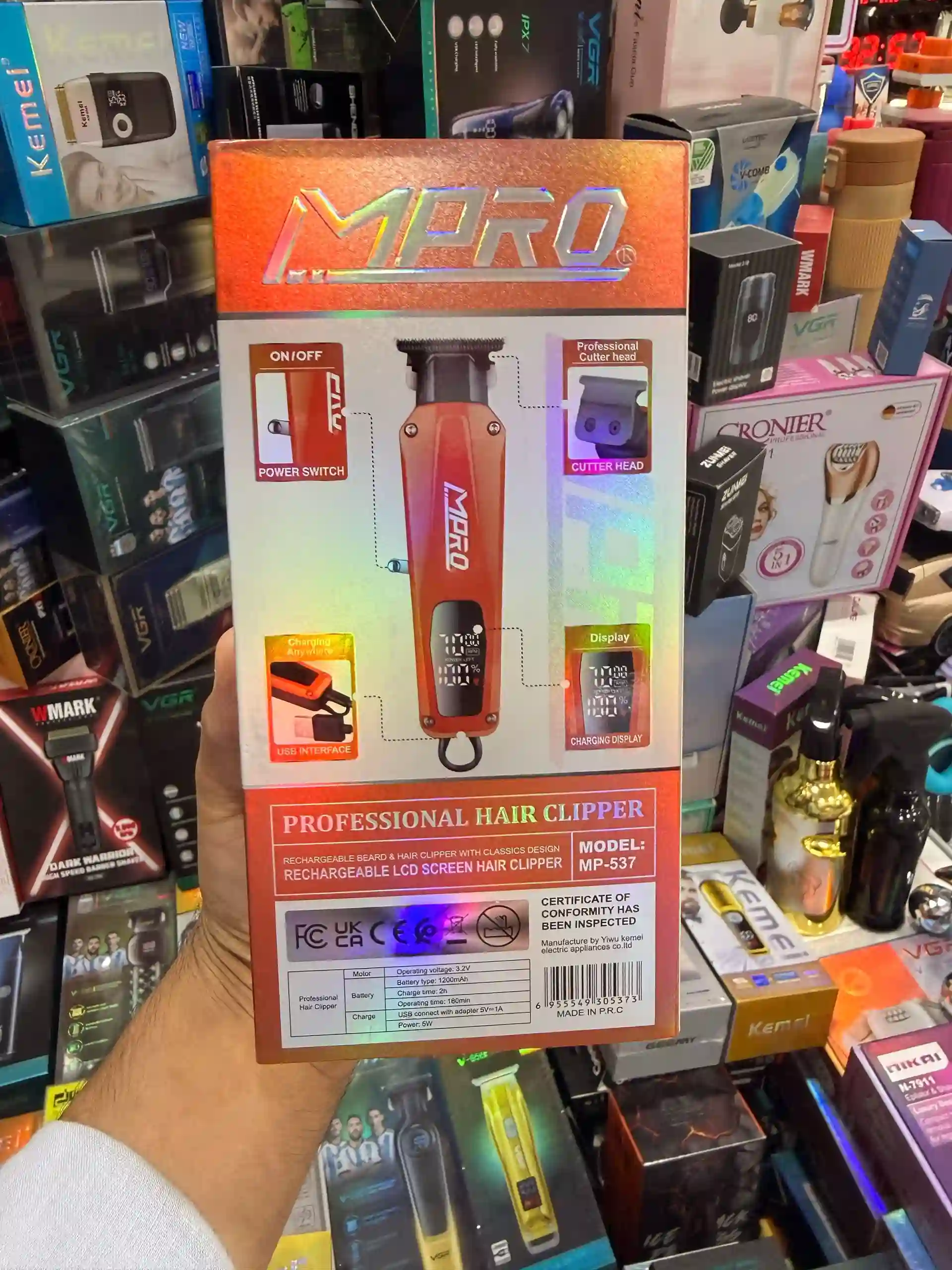 Триммери касбии MPRO MP-537 — барои ороиши риш 