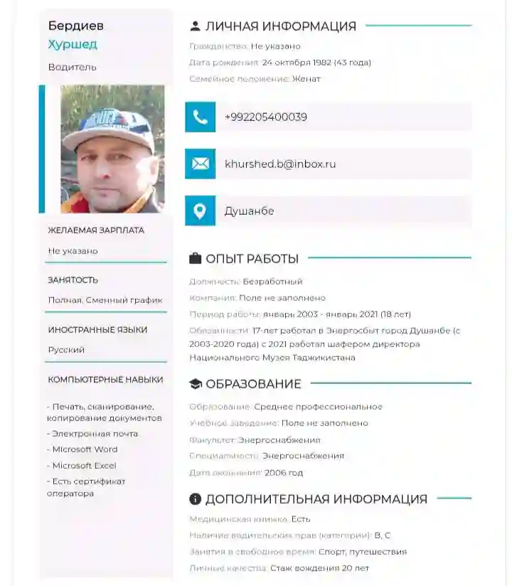 Услуги водителя, трезвый водитель