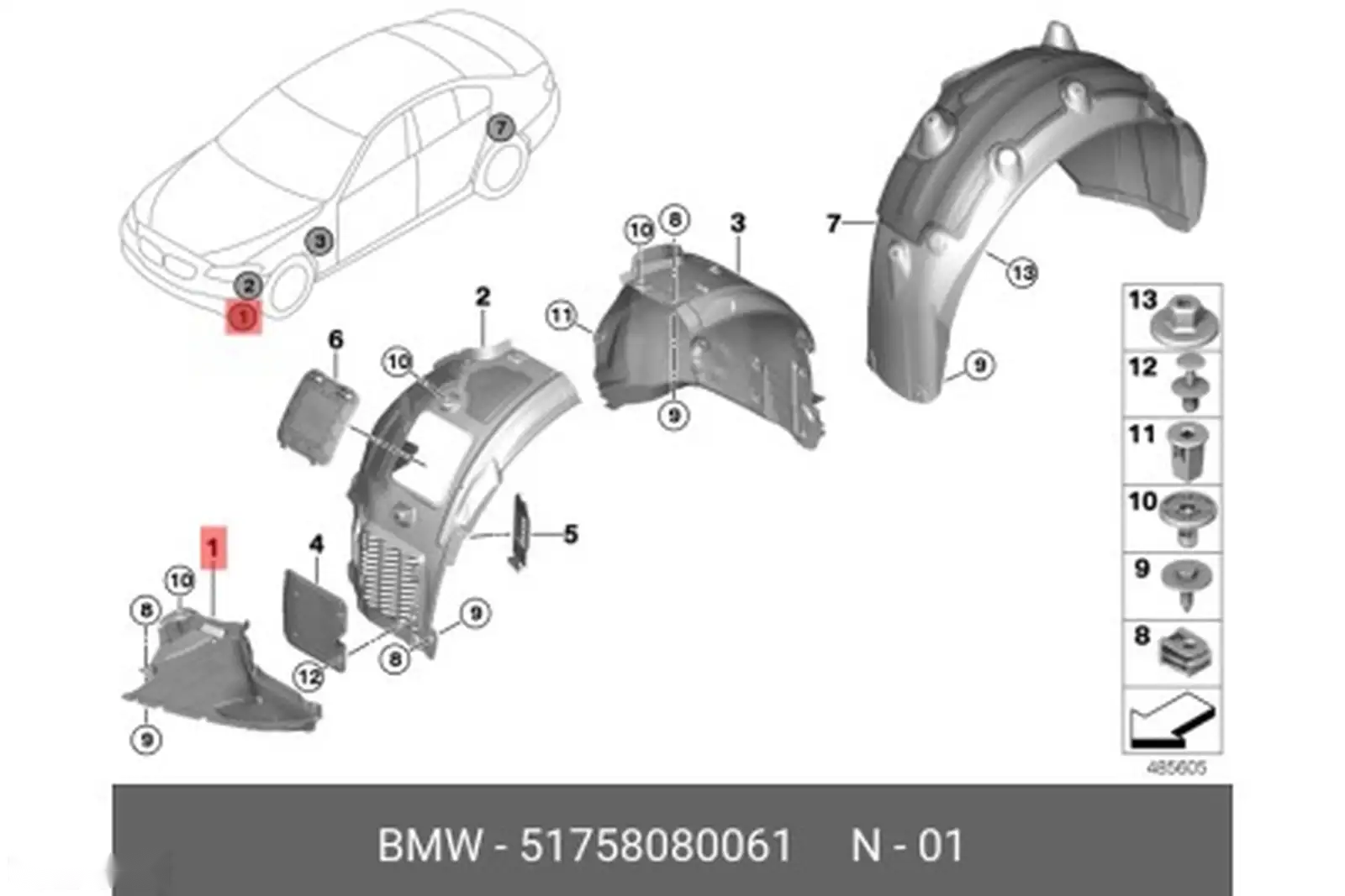 Передний бампер пильник на BMW G11 M G12 M — миниатюра 4
